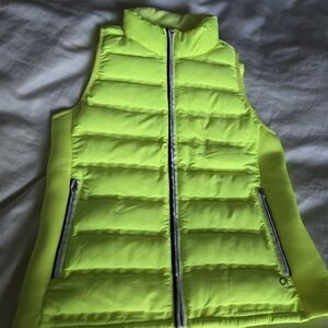 GAP Neon Yellow Puffer neoprene Vest